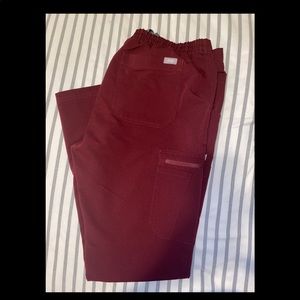 Burgundy Yola Scrub Pants